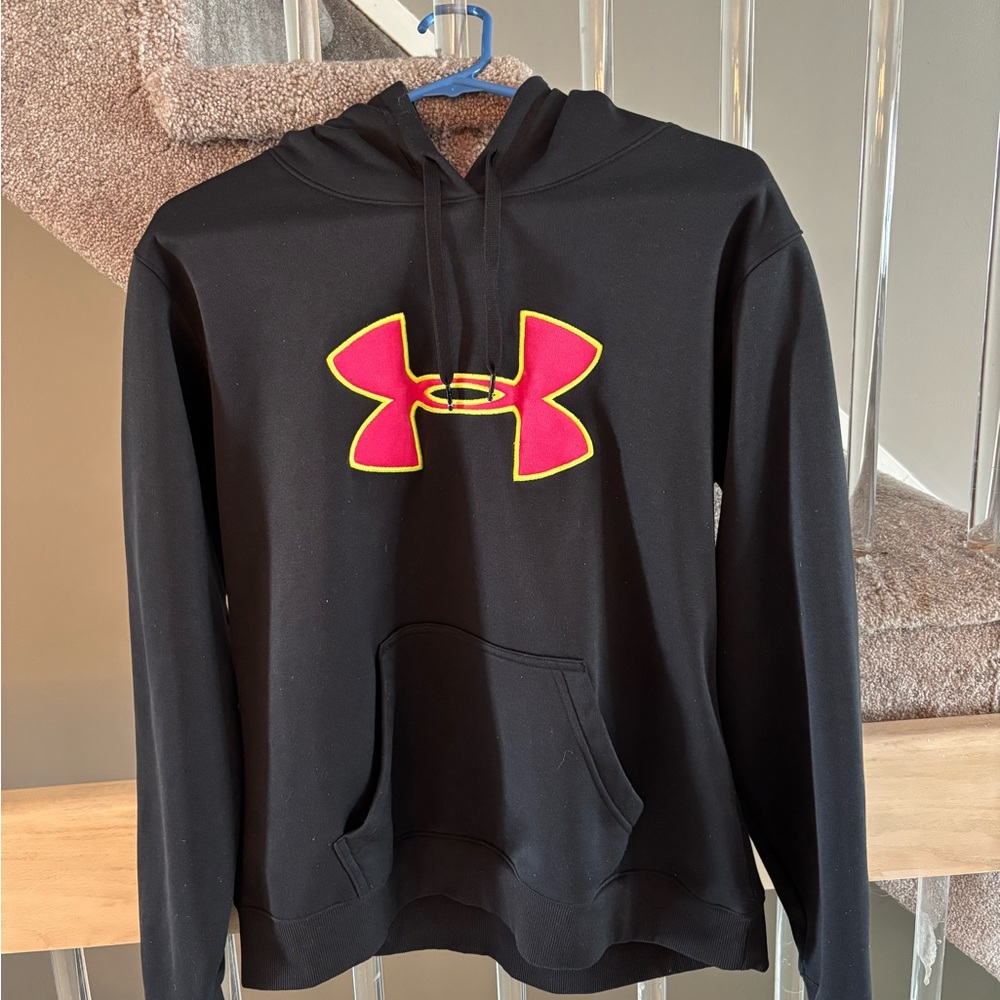 Under Armour Black and Pink Hoodie
